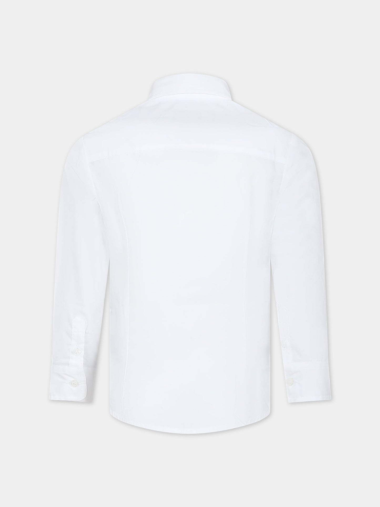 Camicia bianca per bambino con logo,Fay Kids,FS5P30 P0013 100
