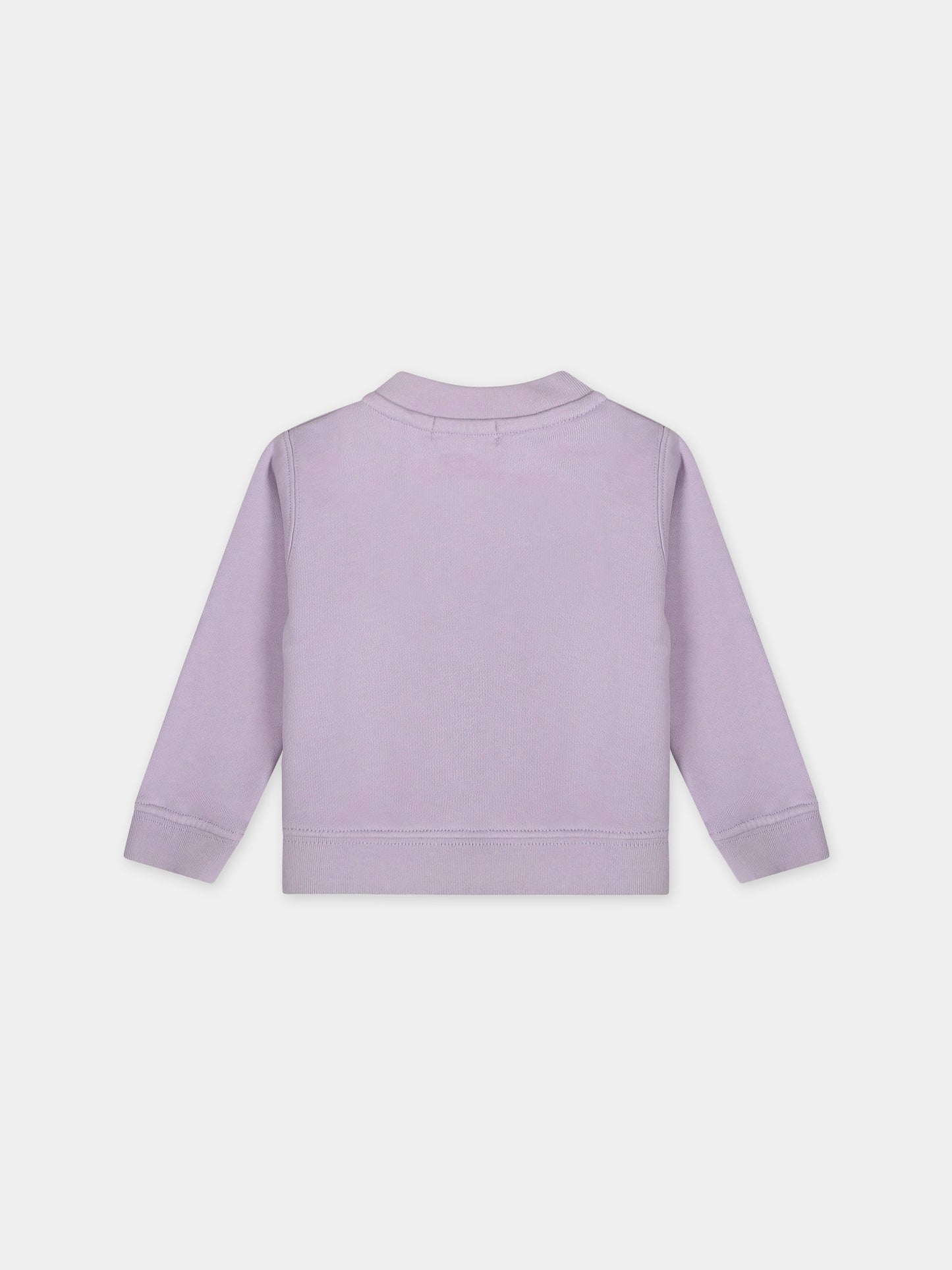 Felpa viola per neonata con orso,Palm Angels,PGXC001S24FLE0013860