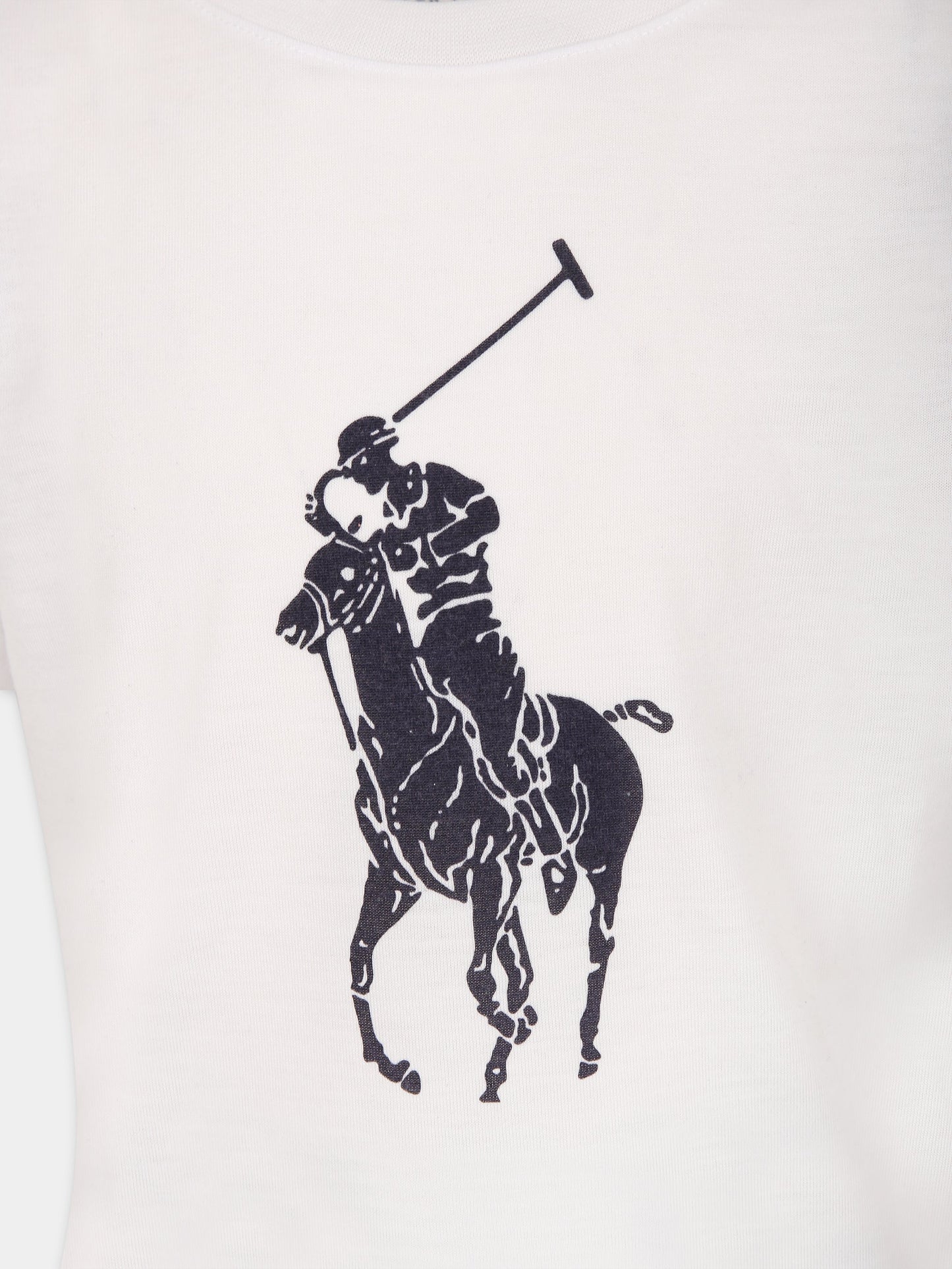 Pigiama bianco per bambino con logo,Ralph Lauren Kids,9P0109 BCV