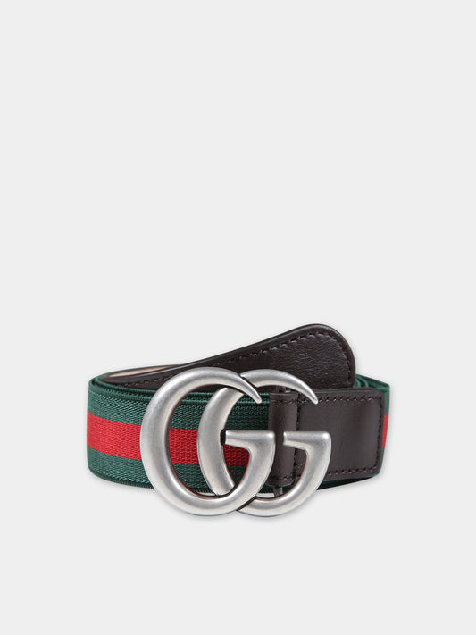 Cintura Web verde e rosso,Gucci Kids,432707 HAENN 2061