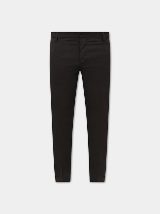 Pantalone bambino nero con logo metallico,Dsquared2,DQ02E5 D000T DQ900