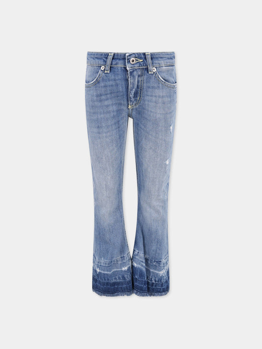 Jeans ''Neon'' celeste per bambina con iconica D,Dondup Kids,YP272 DS0107B V05 800