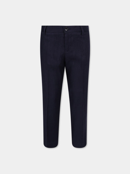 Pantalone blu per bambino con iconico aquilotto,Armani Junior,3G4PJ1 4N2WZ