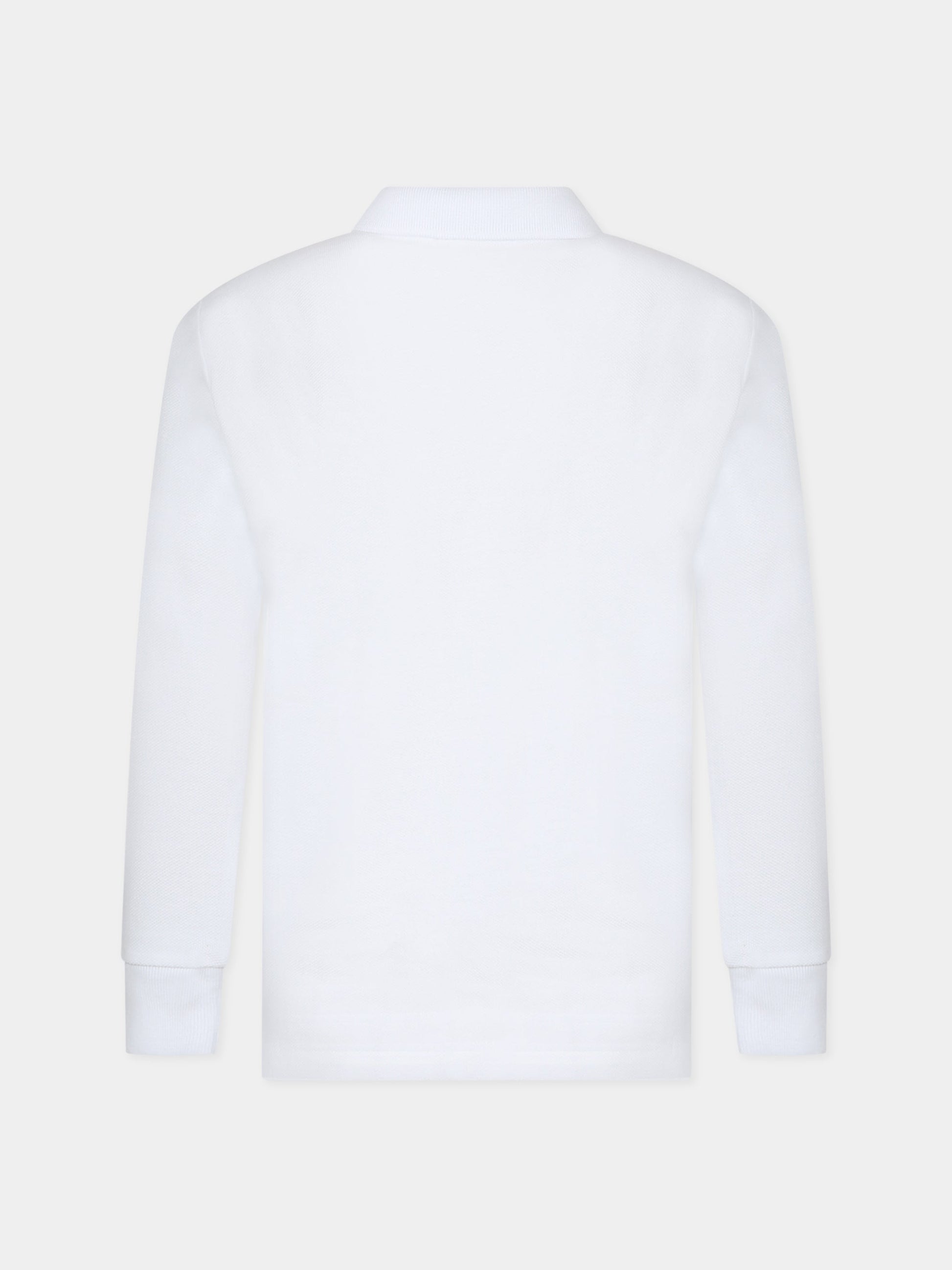 Polo bianca per bambino con iconico cavallino,Ralph Lauren Kids,703634013