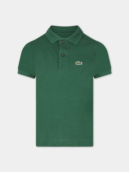 Polo verde per bambino con coccodrillo,Lacoste,PJ2909 00 132