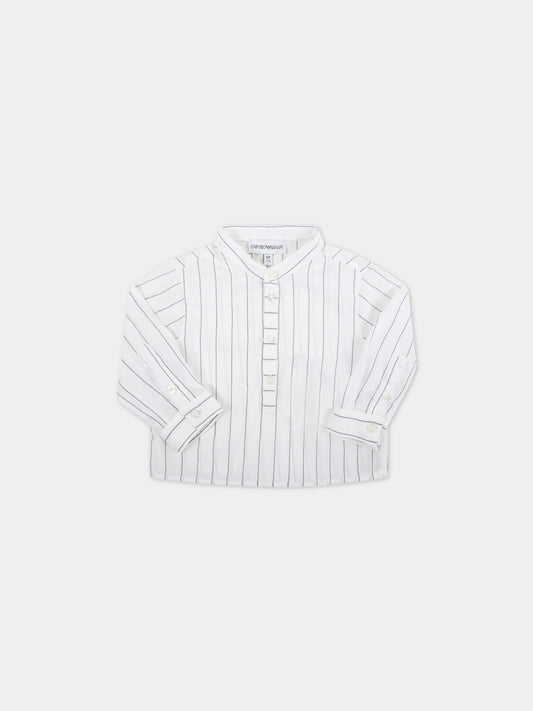 Camicia bianca per neonato con aquila,Armani Junior,3KHCJ3 4N55Z F104