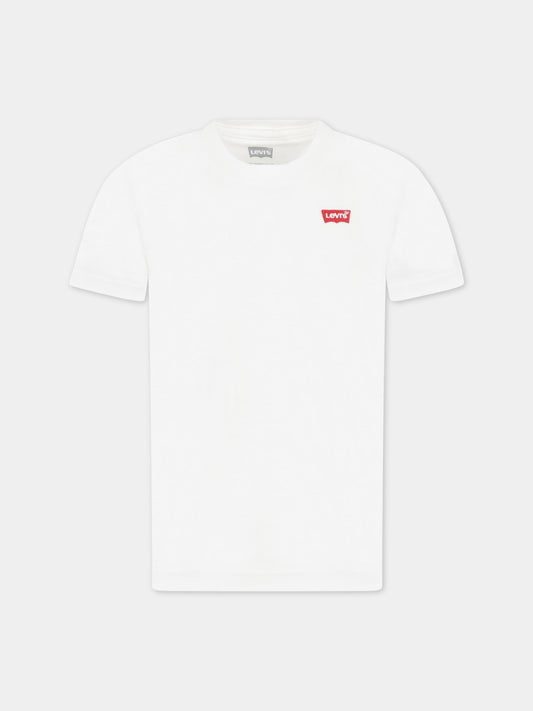 T-shirt bianca per bambini con logo,Levi's Kids,LKEA100 EA100 001
