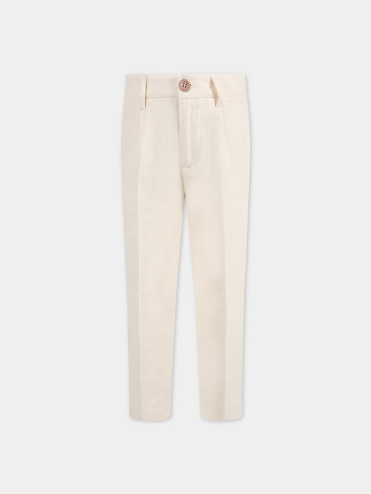 Pantalone avorio per bambino,Dondup Kids,DMPA140 CA257 YD020 0009