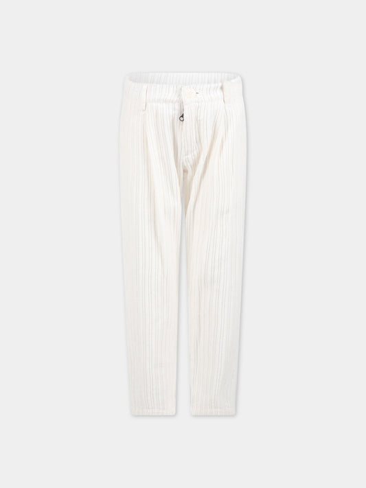 Pantalone avorio per bambino,Fay Kids,5P6210 V0018 101