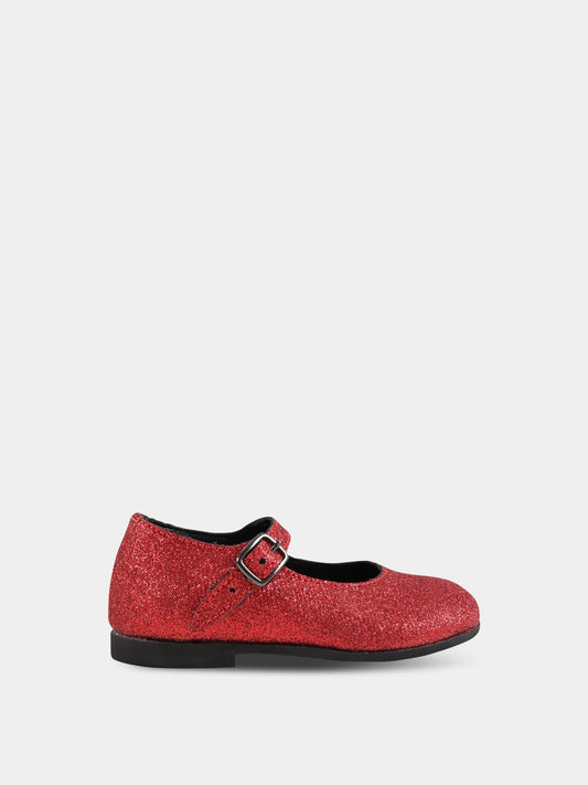 Ballerine rosse per bambina,Gallucci Kids,T00315HMA1F300