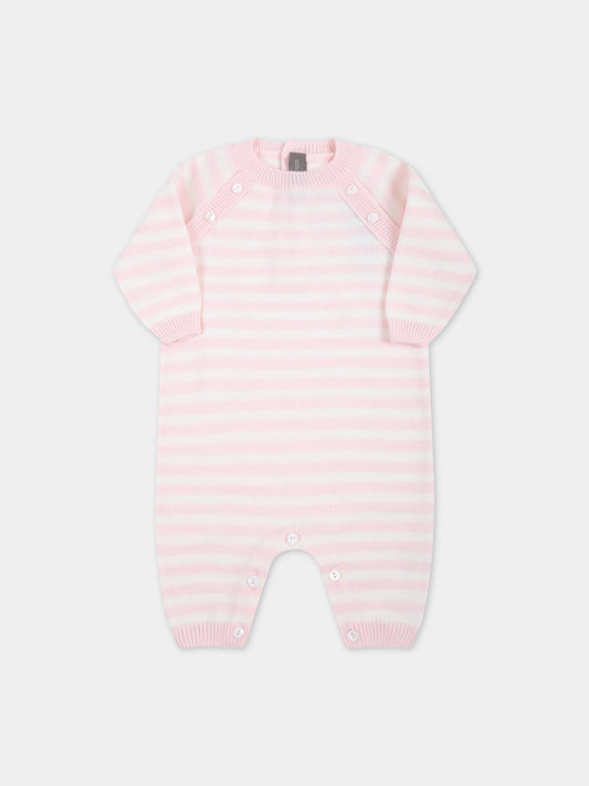 Tutina multicolor per neonata,Little Bear,3101 ROSA/LATTE
