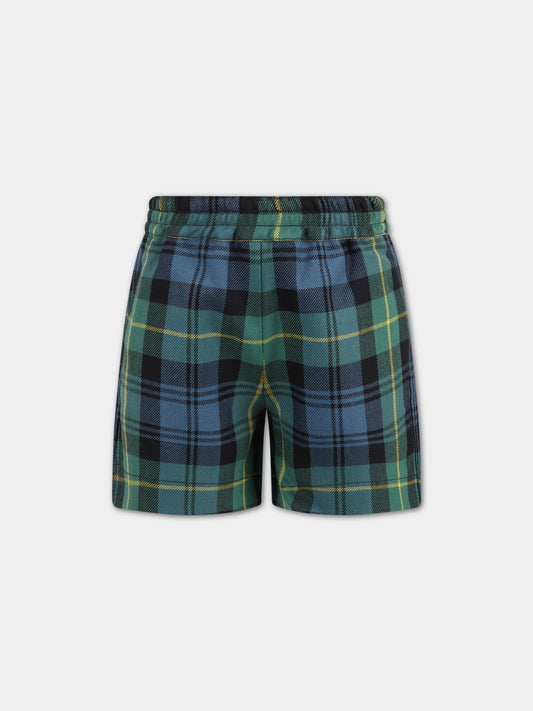 Short verde per bambina con logo,Philosophy,PJBE34 LA75 YP023 D033