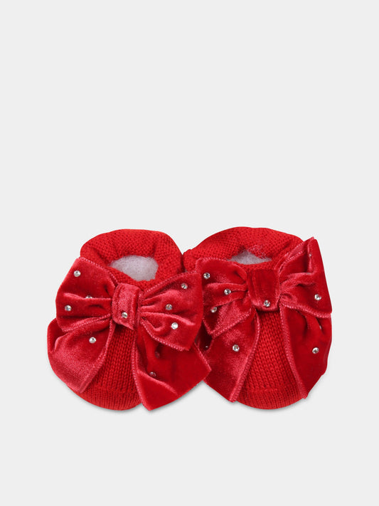 Babbucce rosse per neonata,Story Loris,3713 S1