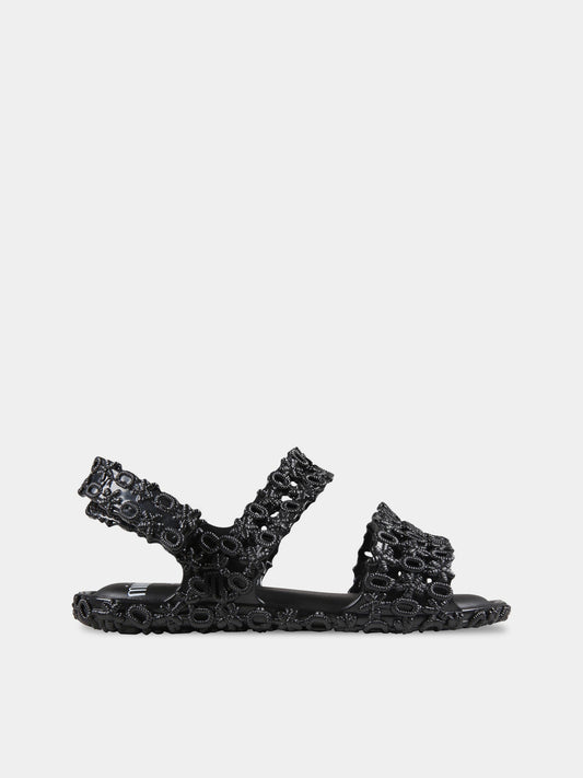 Sandali neri per bambina,Mini Melissa,33438 54143