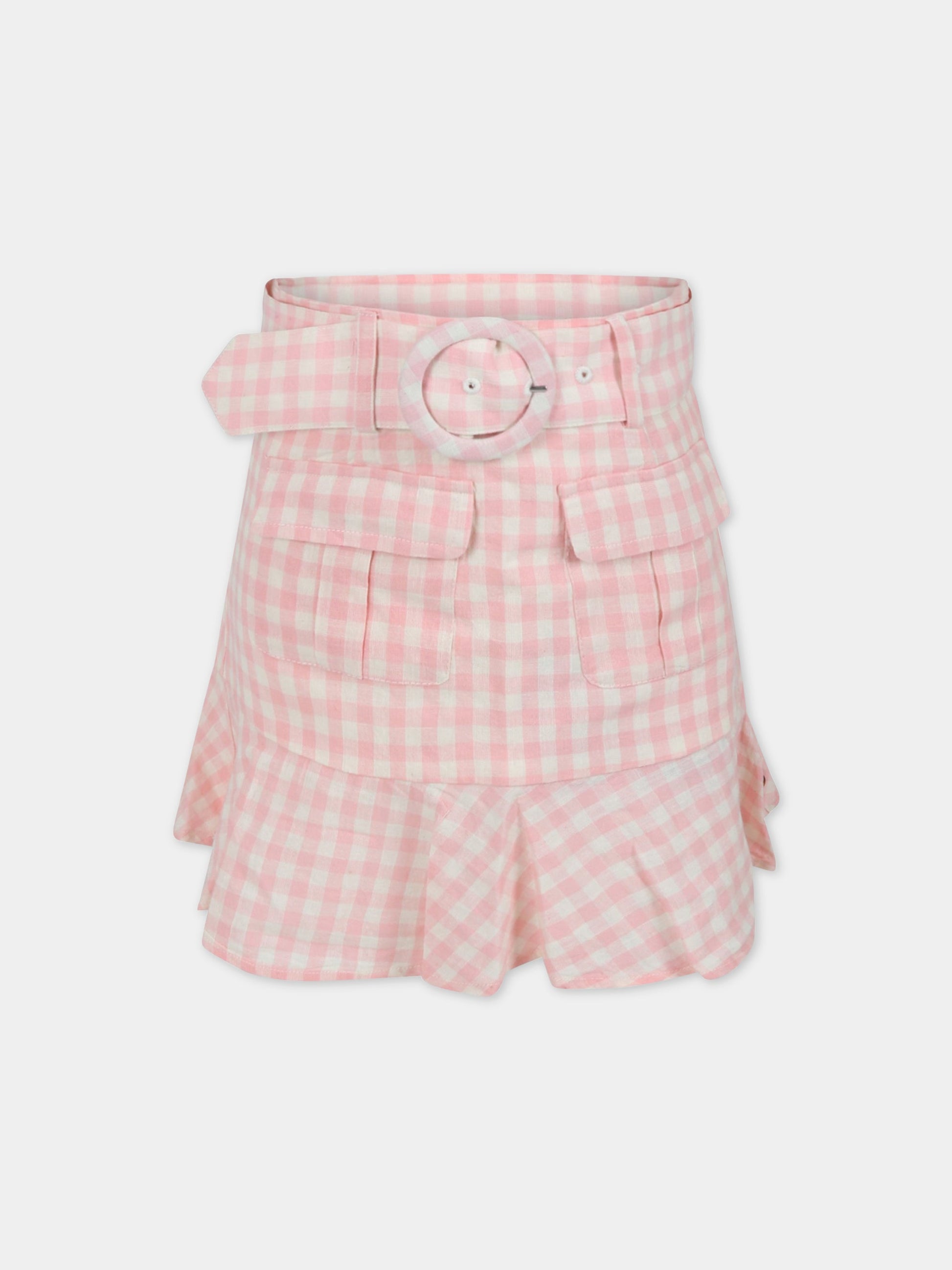 Gonna rosa per bambina con cintura,Scotch&soda,165516 0219