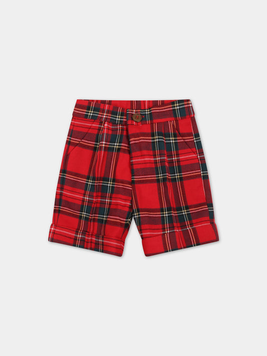 Short rosso per neonato,La Stupenderia,TJBR41Z28 -B