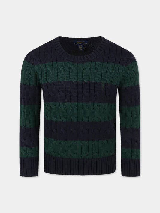 Maglione multicolor per bambino con iconico cavallino,Ralph Lauren Kids,861966005