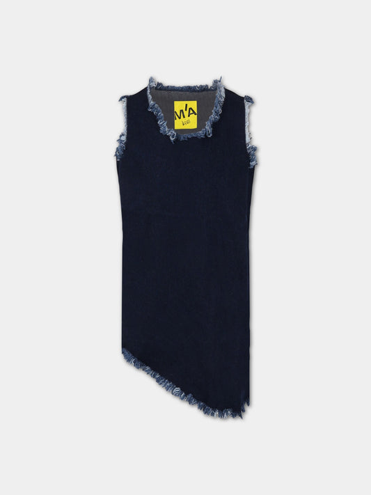 Vestito blu per bambina,Marques Almeida,COREDR0219DNM