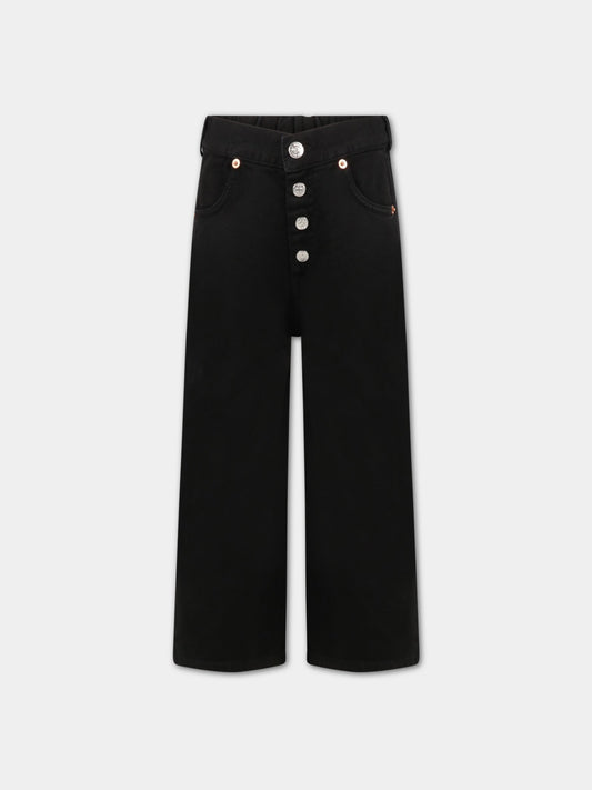 Jeans nero per bambino con patch logato,Mm6 Maison Margiela,M60053 MM016 M6900