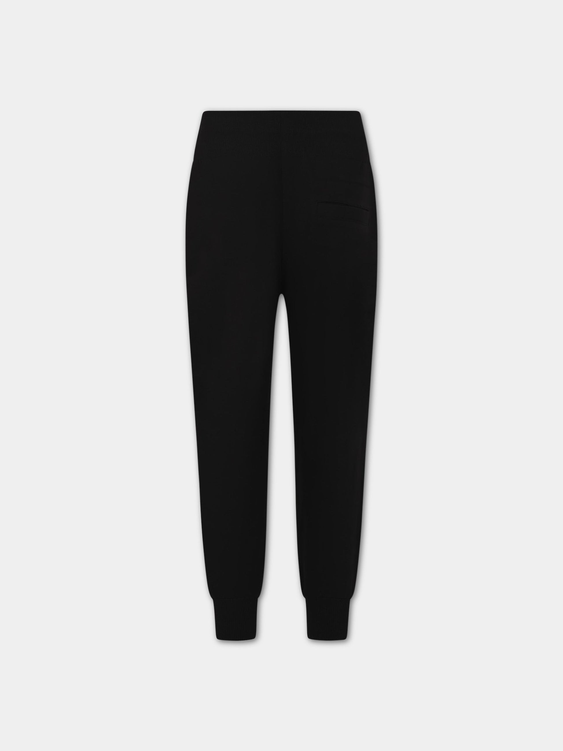 Pantaloni neri da tuta per bambino con smile bianco,Molo,6S23I216 0099