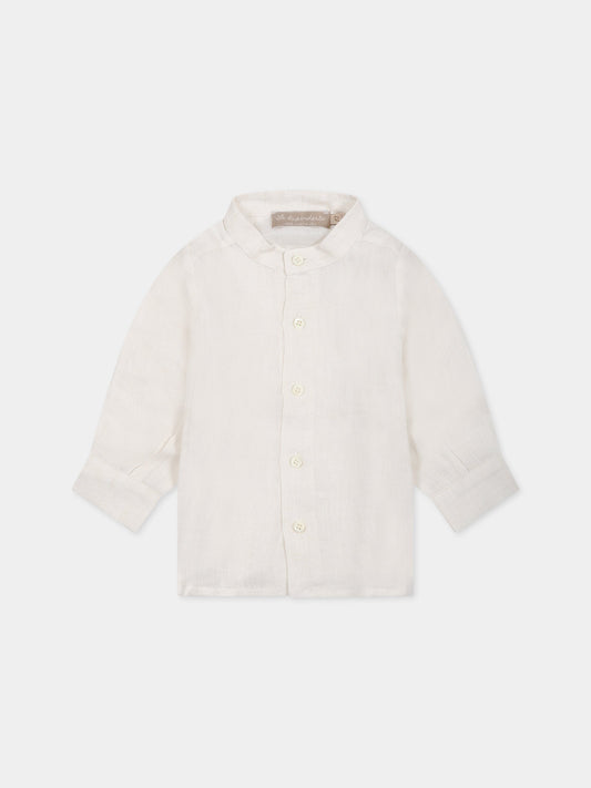 Camicia bianca per neonato,La Stupenderia,CJCM91D11