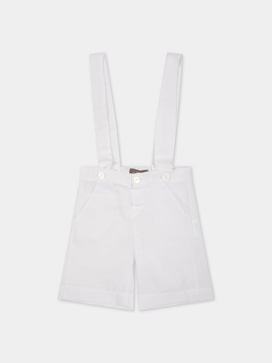 Shorts bianchi per neonato,Little Bear,6208 BIANCO