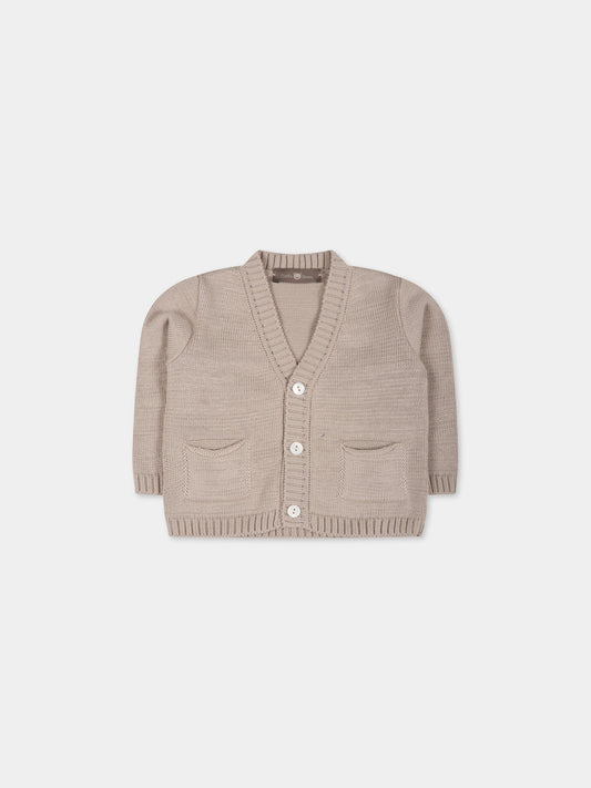 Cardigan beige per neonato,Little Bear,6150 CORDA