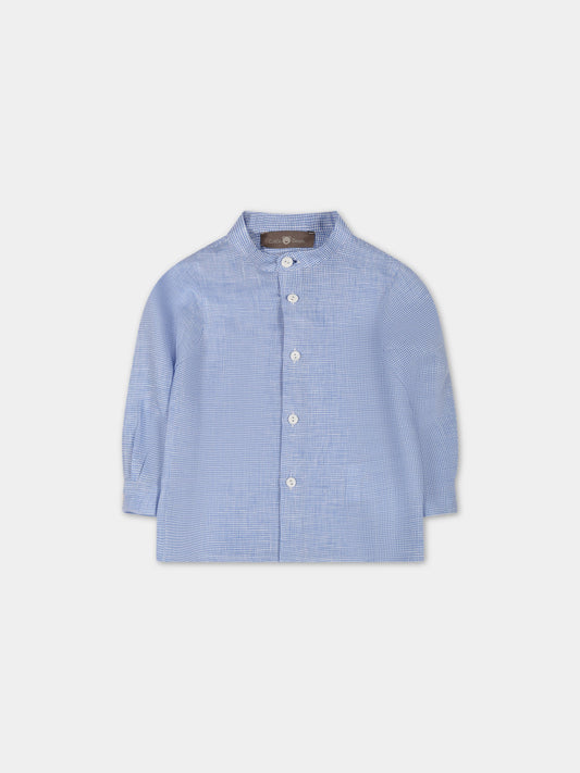 Camicia azzurra per neonato,Little Bear,6238 AZZURRO
