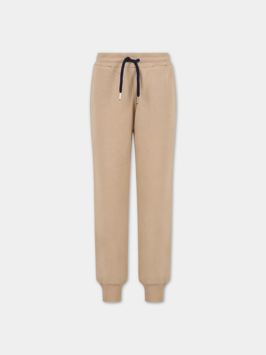 Pantalone beige da tuta per bambino con logo,Lanvin Petite,N24055 23B