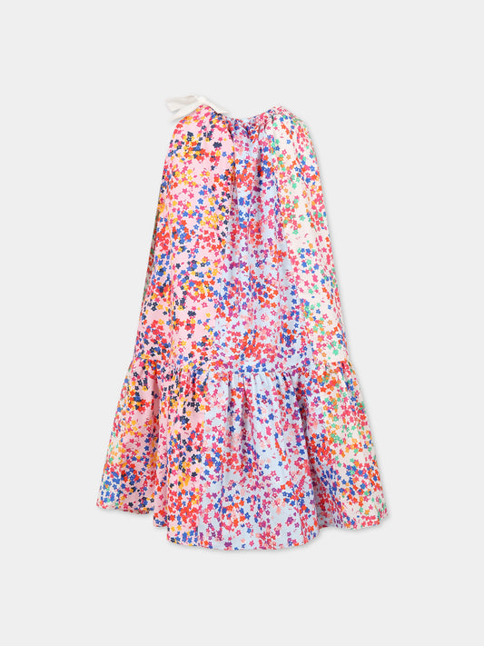 Vestito multicolor per bambina con stampa floreale,Philosophy,PJAB240 CA01 BHUNI