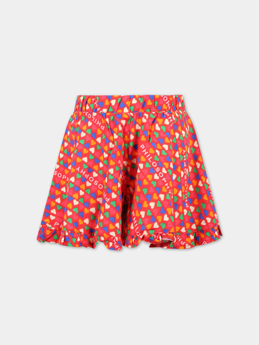 Short rosso per bambina,Philosophy,PJBE71 GA111 3002