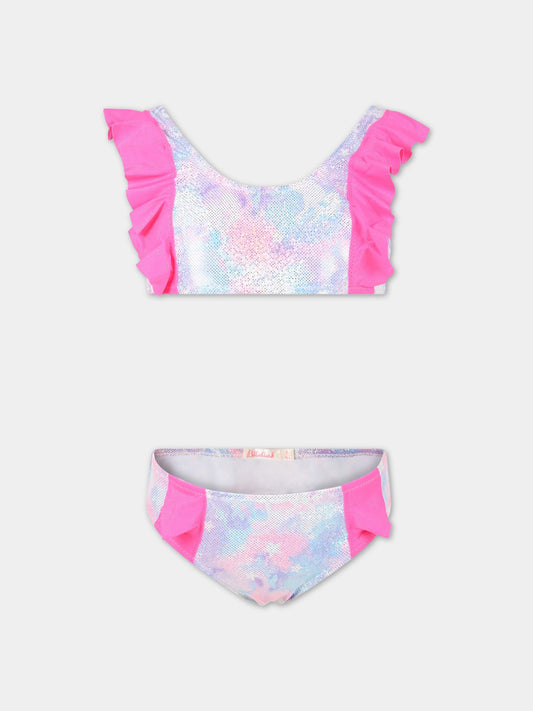 Bikini multicolor da bambina con unicorni,Billieblush,U10503 Z41
