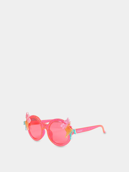 Occhiali rosa da sole per bambina con unicorni,Billieblush,U10521 47A