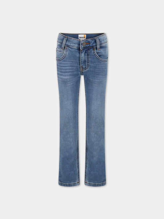 Jeans celesti per bambino con logo,Timberland,T24C27 Z74