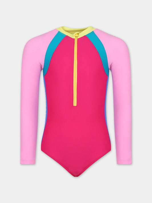 Costume multicolor per bambina con logo,Little Marc Jacobs,W10214 49G
