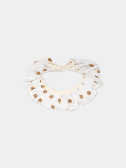 Colletto bianco per bambina,Caffe' D'orzo,ZS0A13 K0133 101MA