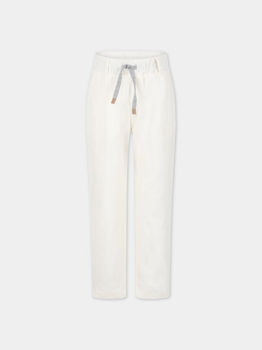 Pantaloni bianchi per bambino,Eleventy,ES6P20 G0087 105