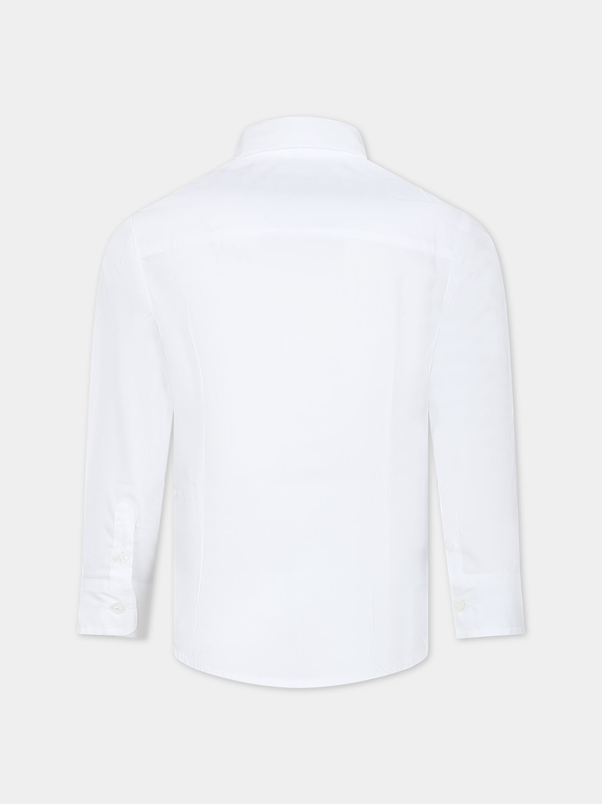 Camicia bianca per bambino con logo,Fay Kids,FS5P30 P0013 100