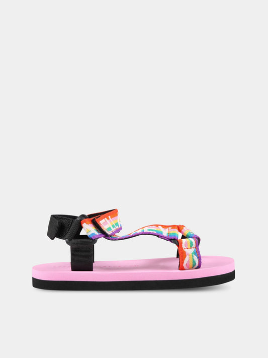 Sandali multicolor per bambina con logo,Stella Mccartney Kids,TS0A26 Z1159 999