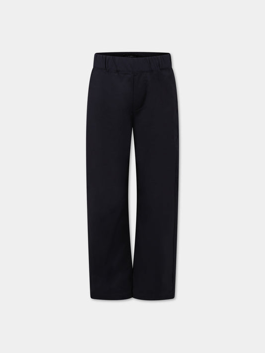 Pantaloni blu per bambino con logo e iconico aquilotto,Armani Junior,3R4PJ3 4N7IZ 0920