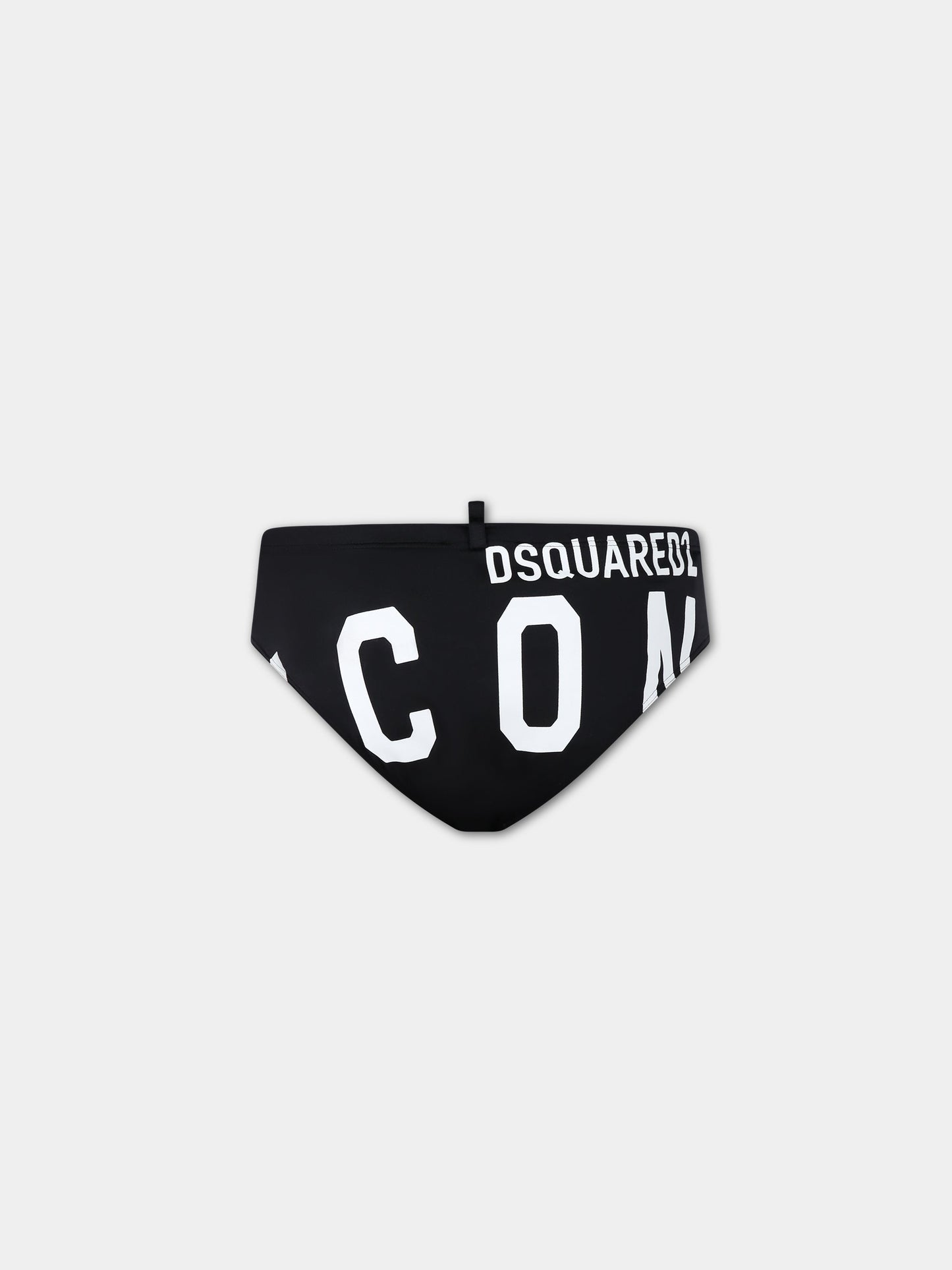 Slip-mare nero per bambino con logo,Dsquared2,DQ1686 D000V DQ900