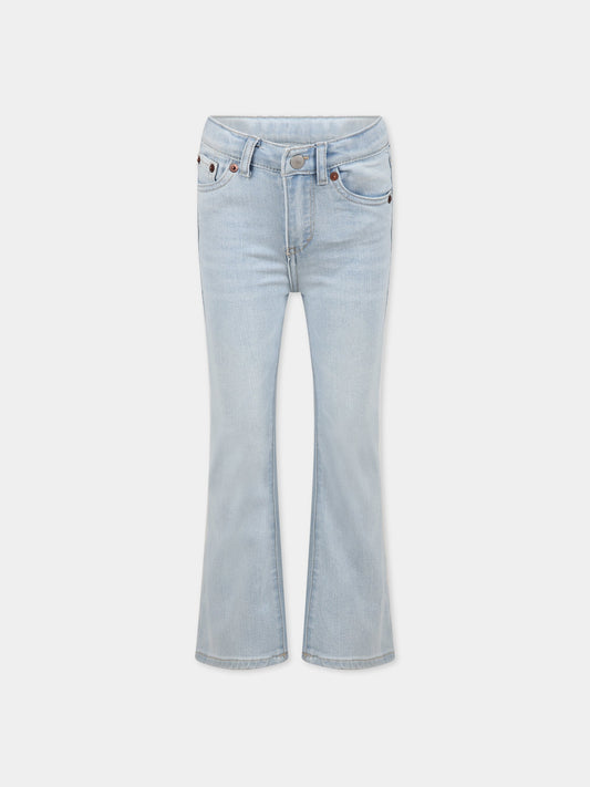 Jeans celeste per bambina con patch logo,Levi's Kids,LK3EG970 3EG970 L6Q