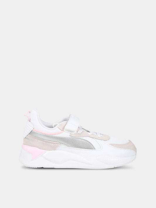 Sneakers bianche per bambina con logo,Puma,PU391985 391985 01