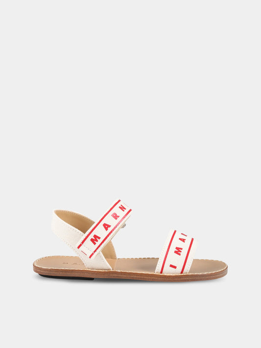 Sandali multicolor per bambina con logo rosso,Marni Kids,73474 2