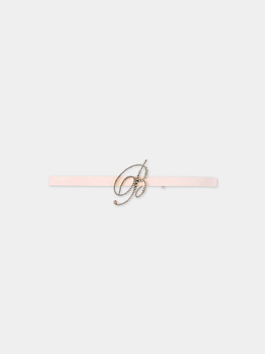 Cintura rosa per bambina con logo,Blumarine Baby,IA3081E0731 X0485