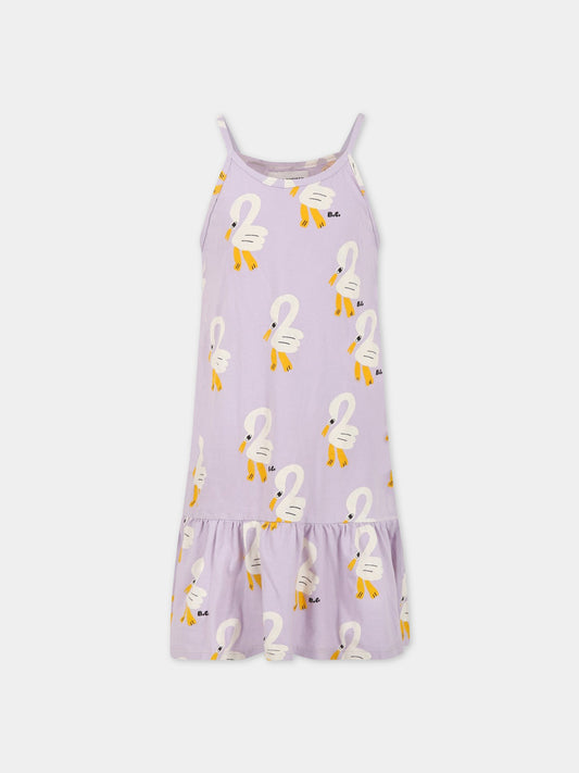 Vestito viola per bambina con logo,Bobo Choses,123AC126