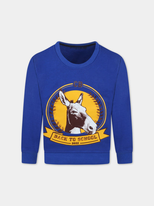 Felpa blu  Back To School ,Coccolebimbi Bts,SWEATSHIRT BLUE