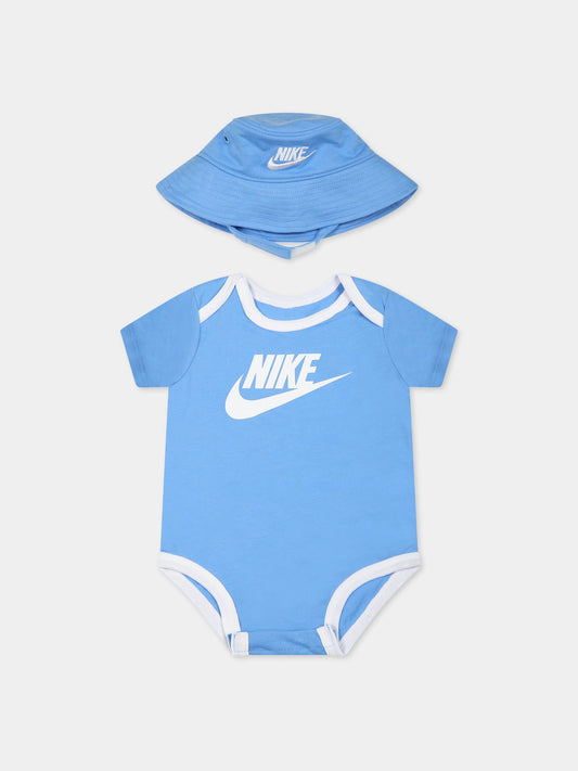 Set celeste per neonato con iconico swoosh,Nike,NN0815 B9F