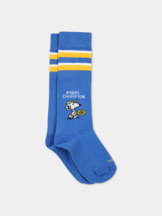 Calze blu per bambini con Snoopy,Mc2 Saint Barth,00111C