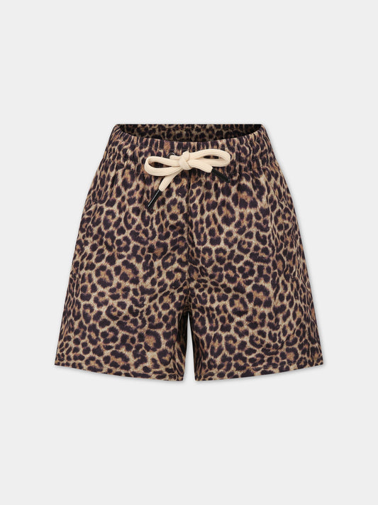 Boxer mare marrone per bambino con logo,Matineè,BBM4028 PETIT ALEXANDRE MACULATO